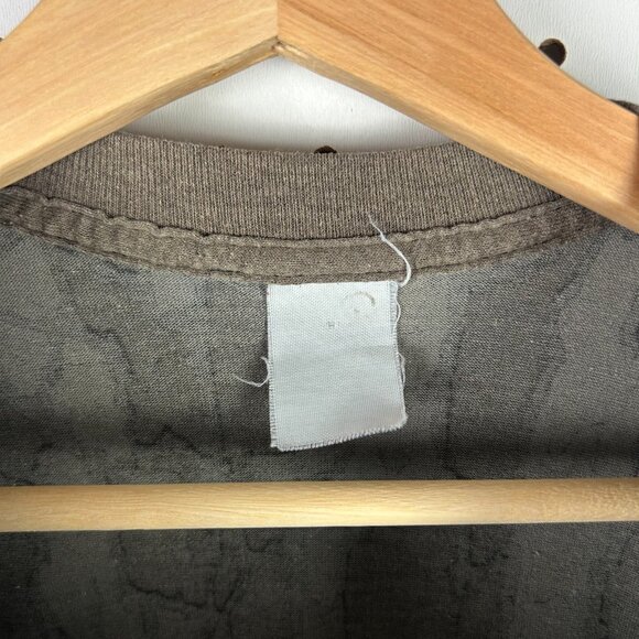 Trebark Camo Vintage T Shirt Small Brown Pocket Y2K 90s Hunting Short Sleeve - Picture 6 of 7